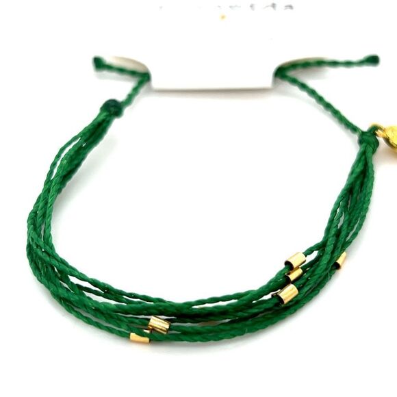 Pura Green with Gold Beads Bracelet - Picture 1 of 4
